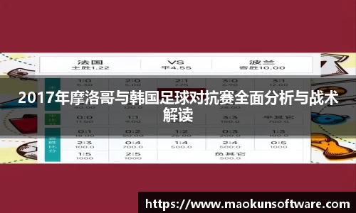 2017年摩洛哥与韩国足球对抗赛全面分析与战术解读